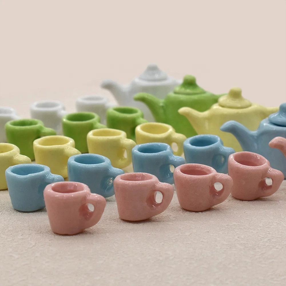 Набор фарфоровый для кукольного домика iland 1/12, миниатюрная посуда для гостиной, столовой, Садового Стола, аксессуары для кукольного домика, 5 шт.