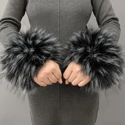 Polsini da polso in pelliccia sintetica da donna ,para polsi di Polsini da polso in pelliccia sintetica da donna ,para polsi di