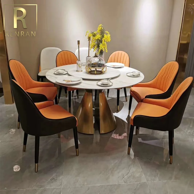 Modern Luxury Dining Room Furniture Gold Base Marble Top 6 Seaters 8 Seaters Round White Marble Top Dining Table Set Buy Dining Table Set Dining Table Set 6 Chairs Round White Marble Top