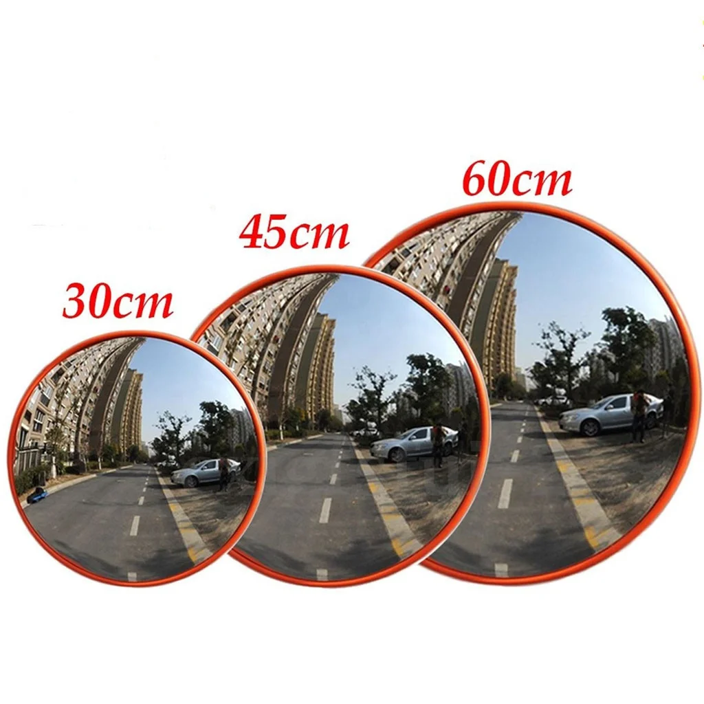 40cm Traffic Convex Mirror Half 180 View Round Plastic Road
