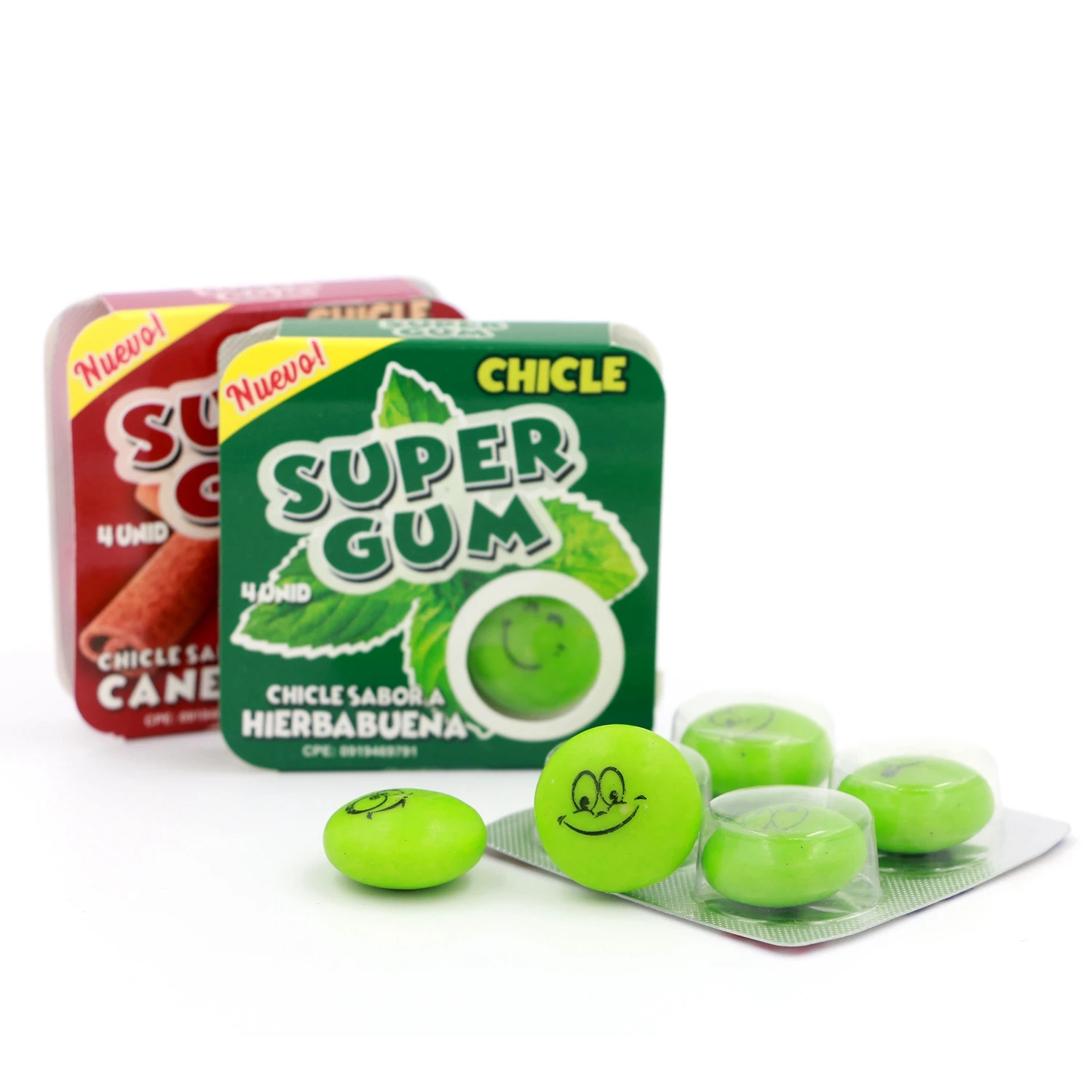 Halal Fruit Flavor Smile Face Bubble Chewing Gum Center Filled