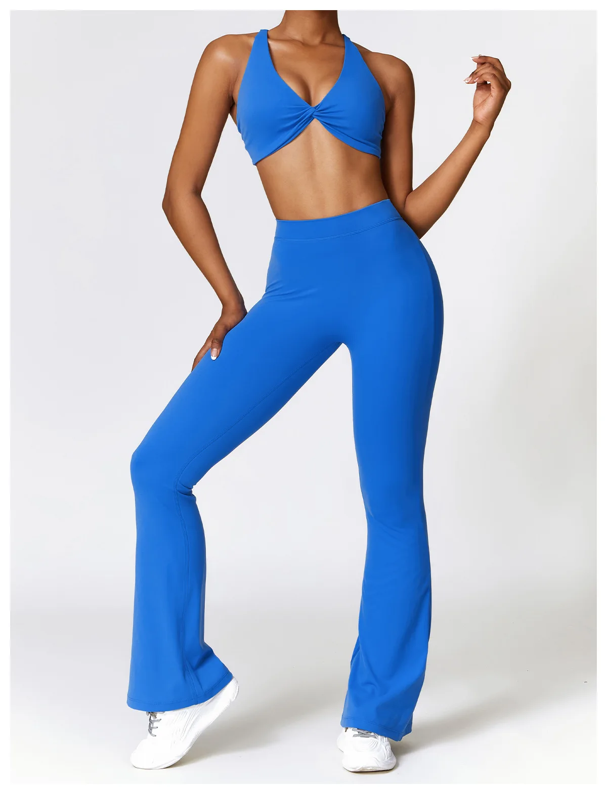 Flexjoy GYM Women's Sport Activewear Hight Waist Deep V Back