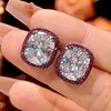 Pendientes de diamantes blancos
