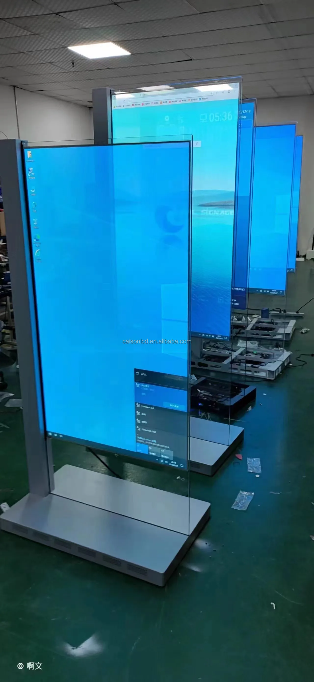 55 inch transparent OLED wish smart Robot 1920 * 1080 Transparent OLED Display Digital Signage and Display supplier