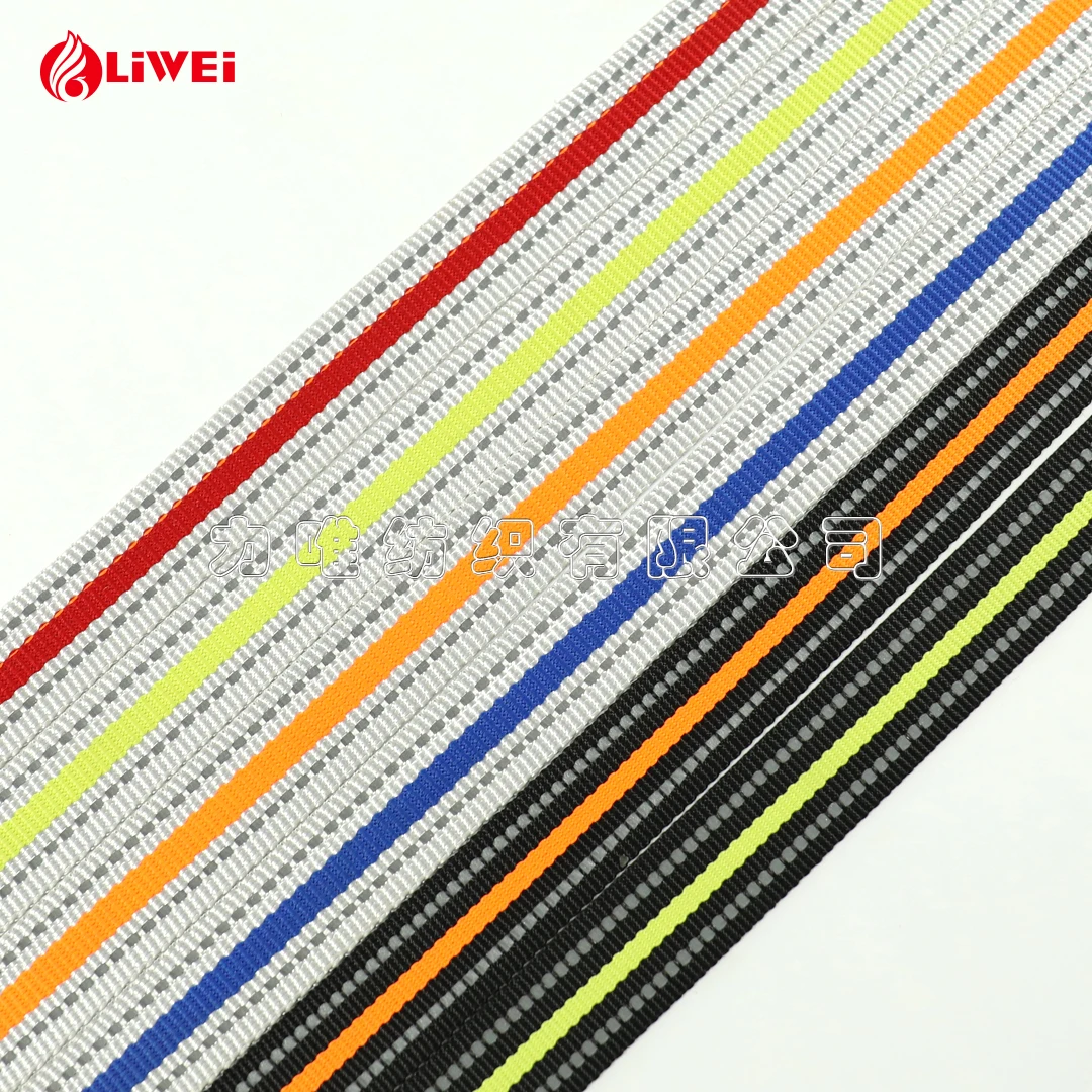Stocks Popular Many Colors 2.5cm 1 Inch Reflective Nylon Webbing Tape for Dog Collar Pet Leash