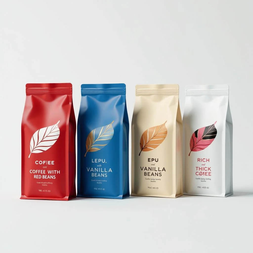Food Packaging Customized 250g 500g 1kg Foil Coffee Bean Bags Custom ...