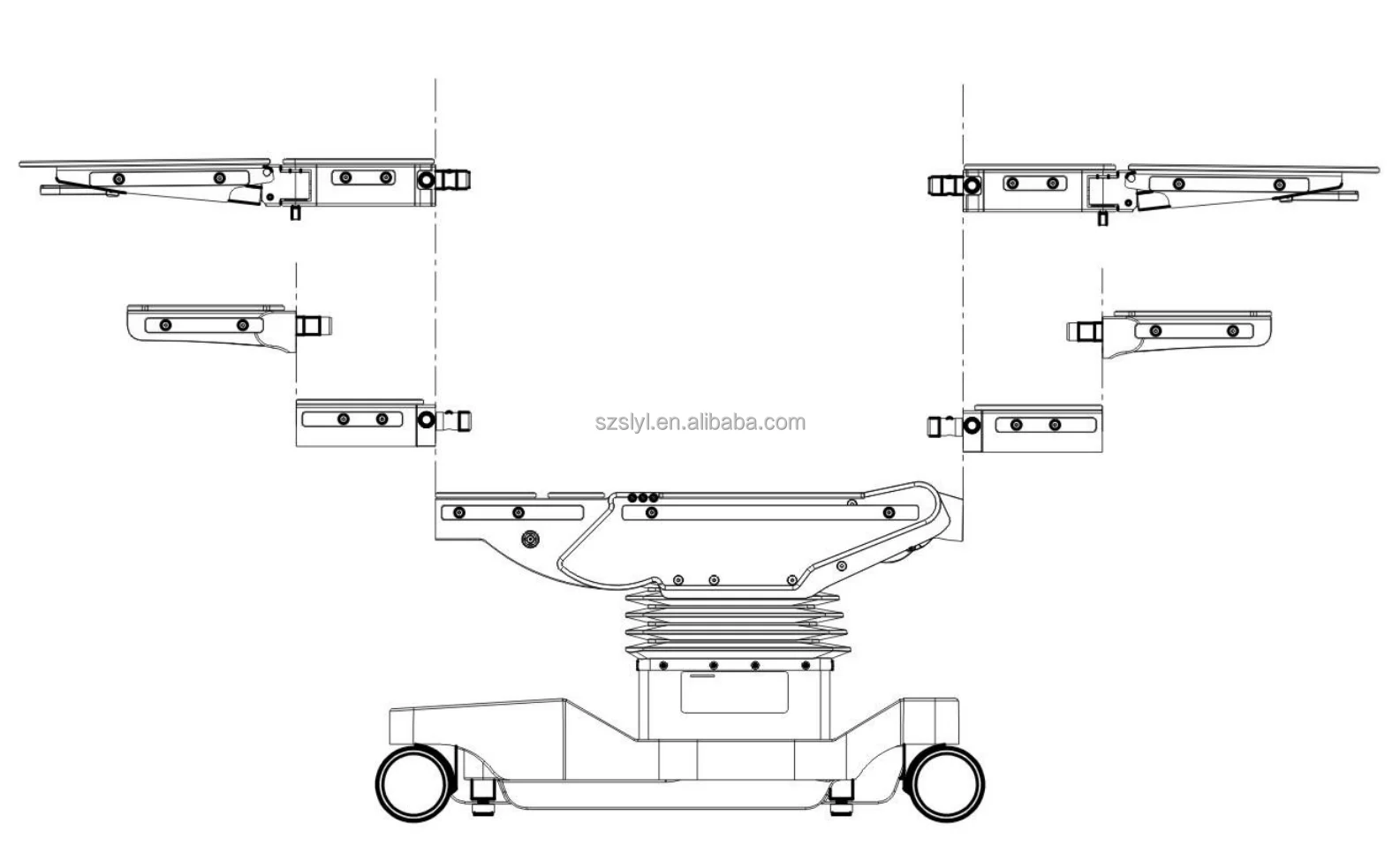 Multi-functional Hydraulic Gynecologic Surgery Table Electro- Hydraulic ENT Operating Table