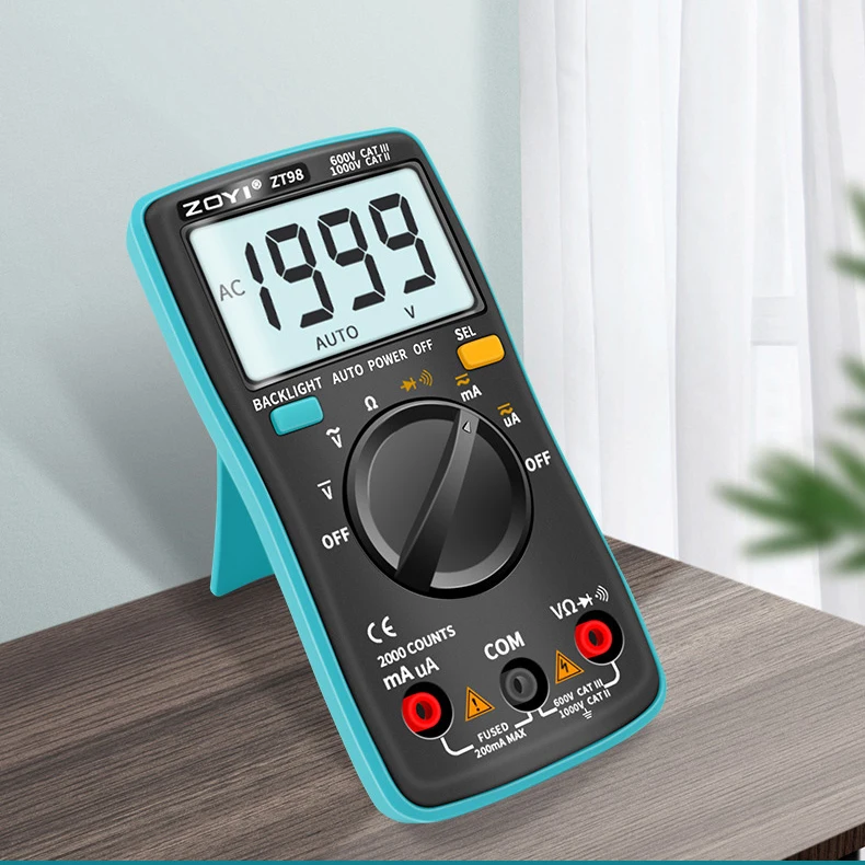 ZOTEK ZOYI OEM Cheap 2000 Counts Auto Ranging Multimeter Small Digital Multimeter
