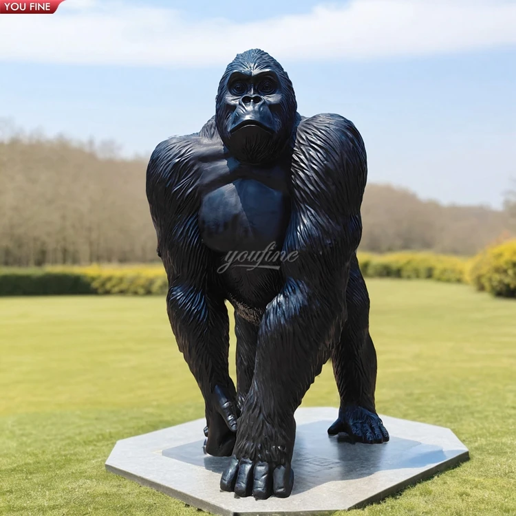 屋外ガーデン用ブロンズゴリラス statue | アート・コレクティブル用の彫刻