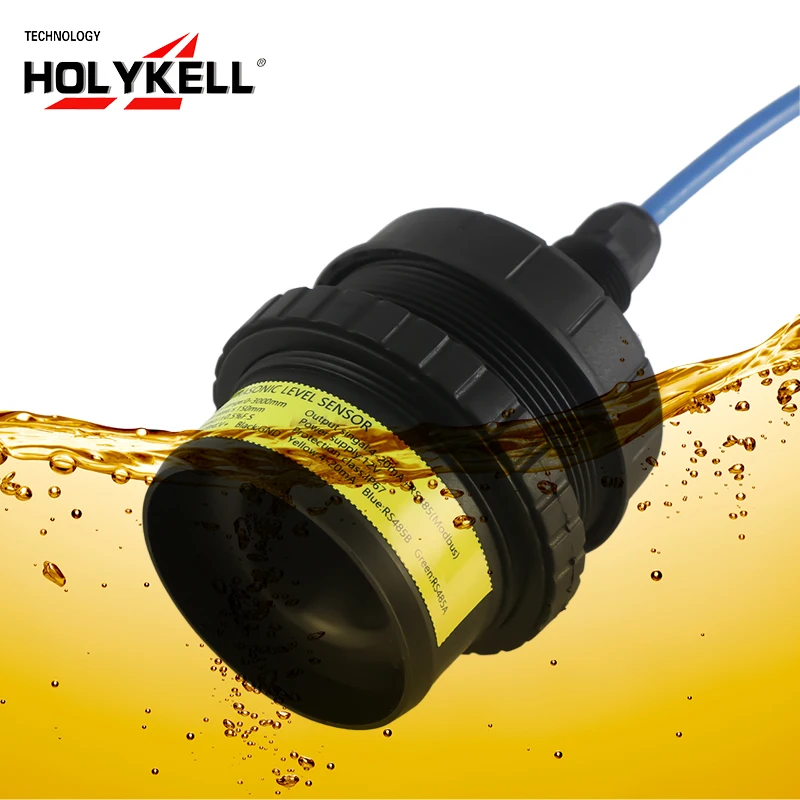 Holykell Non Contact Fuel Level Monitor Ultrasonic Oil diesel Fuel tank Level Gauge Sensor
