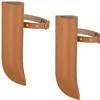 One brown PU leather one.