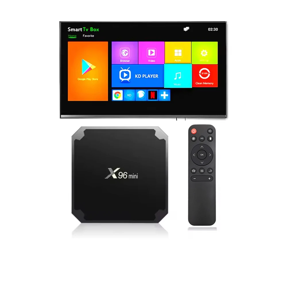 OEM Amlogic S905W Mini X96 Mini Android 9 Smart Tv Box wifi 100M OtaUpdate
