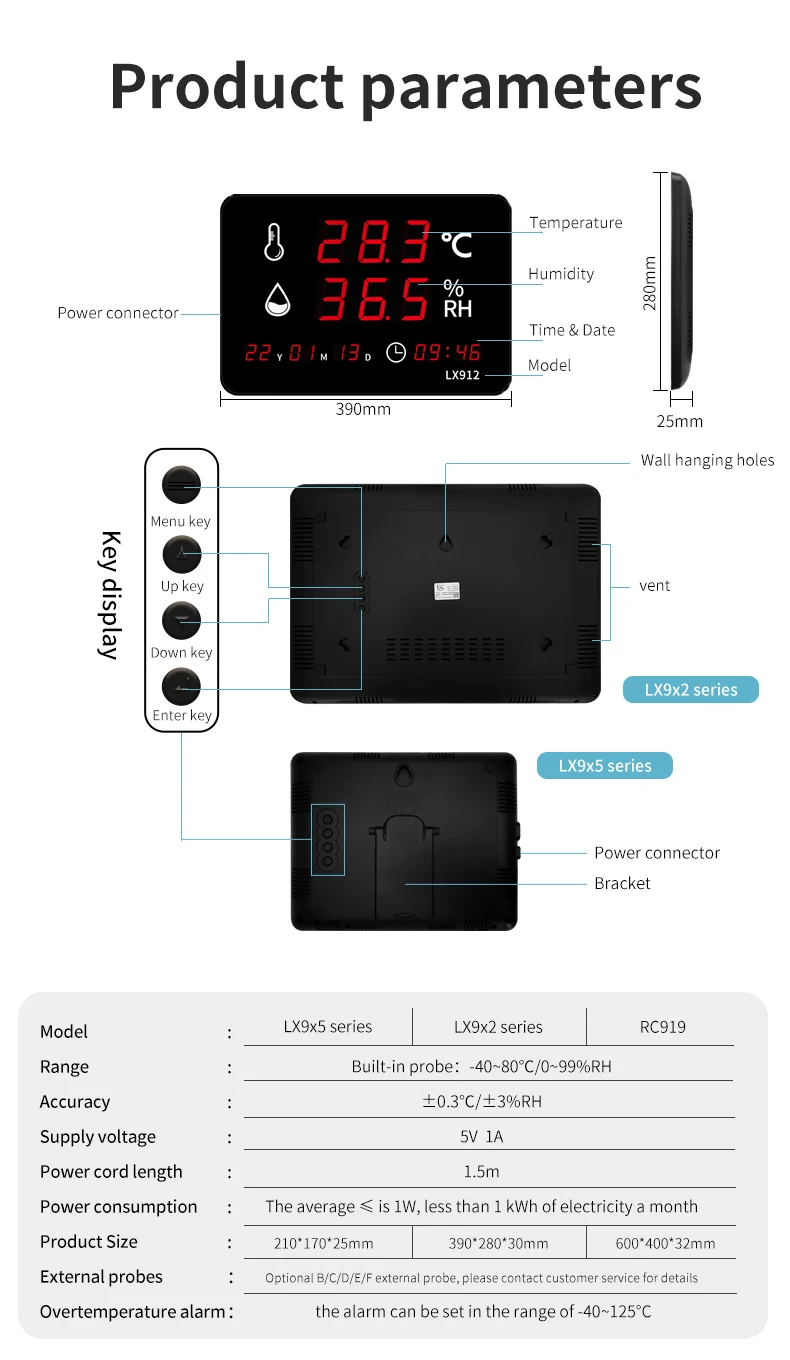 Large Screen Temperature And Humidity Display Instrument,Industrial ...