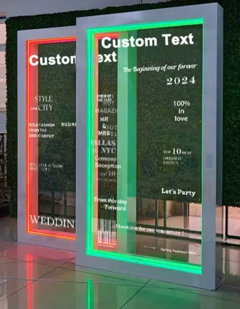 Vogue Photo Booth with Led Light Birthday Party Magazine Photo Booth Box Enclosure Magazine Box Photography Background