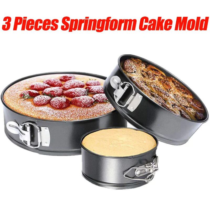 Springform Pan Set Of 3 Nonstick Cheesecake Pan,9 10 11 Inch Leakproof