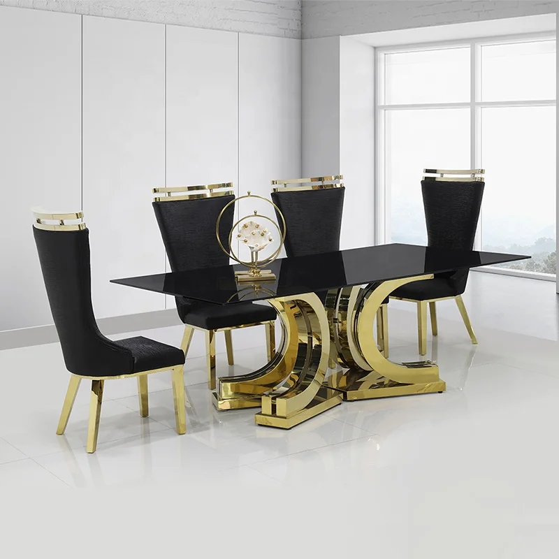 Glass And Metal Computer Table House Gold Dining Table Set 6 Seater Decor  Luxury Simple Gold Legs Glass Cross Leg Dining Table - Buy House Gold Tables  Decor Luxury,Glass Cross Leg Dining