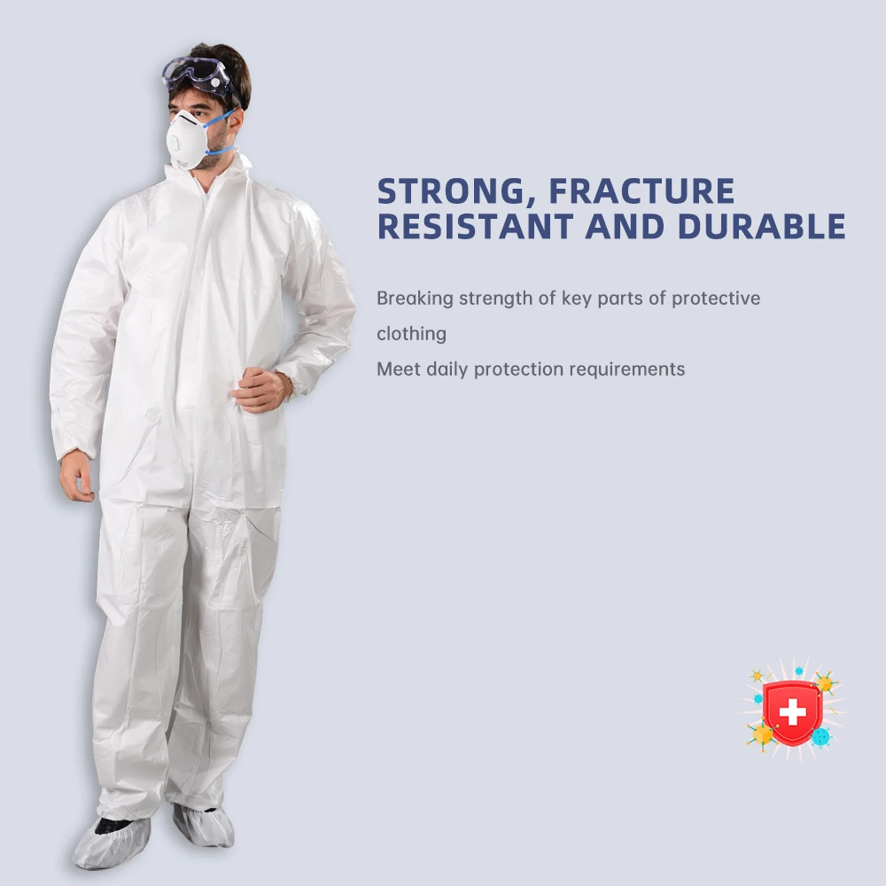 Free Sample  Disposable Microporous Coverall Plastic Waterproof Overall Oil WorkWear Uniform Coveralls