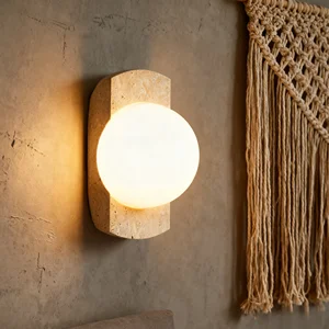 JACKSUN Japanese Wabi-Sabi Style Bedside Wall Lamp for Bedroom Vintage Guesthouse Feature Wall Hallway Wall Lamp