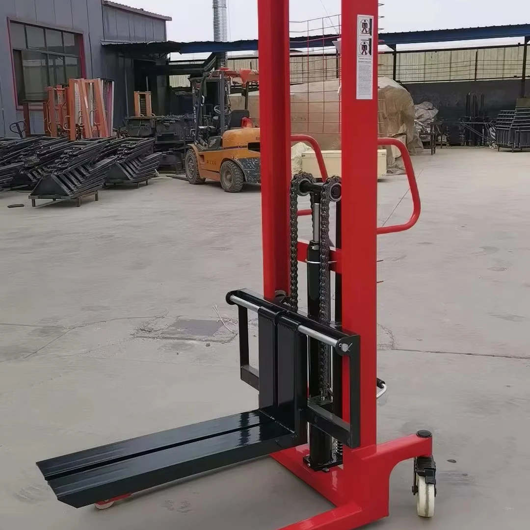 2 Ton Manual Hand Forklift with Import Pump 1600MM Lifting Height PU Wheels