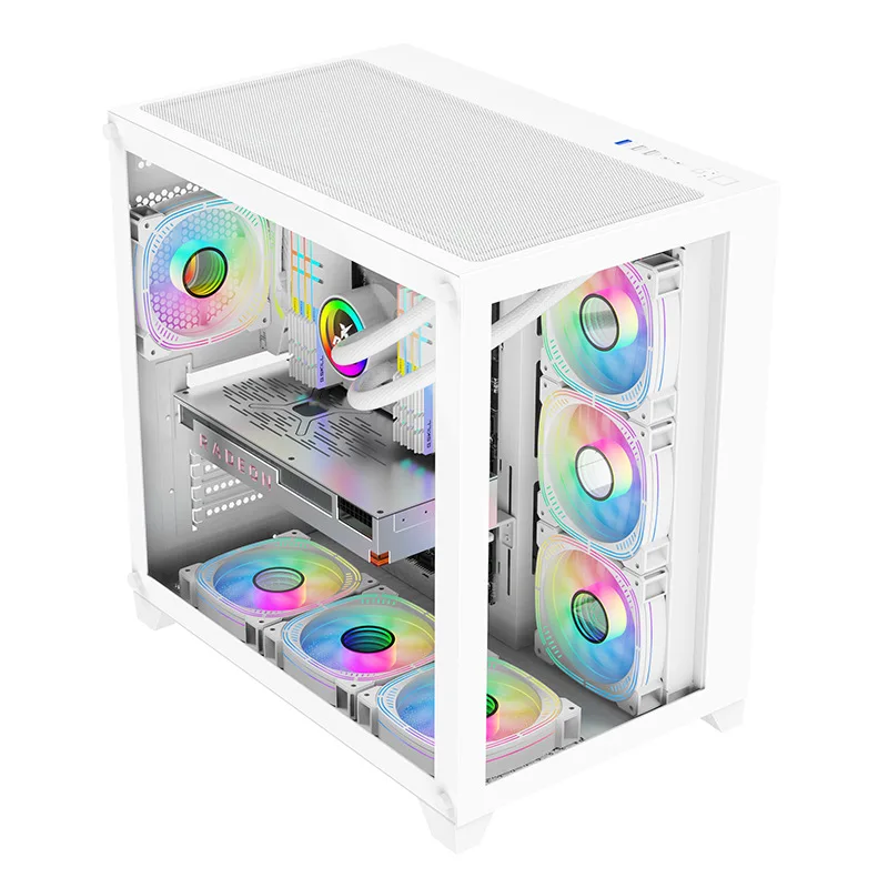 CNC Custom Parts Black Mini Tower Gaming 2023 High Quality pc case Gaming pc cabinet gaming computer case with RGB