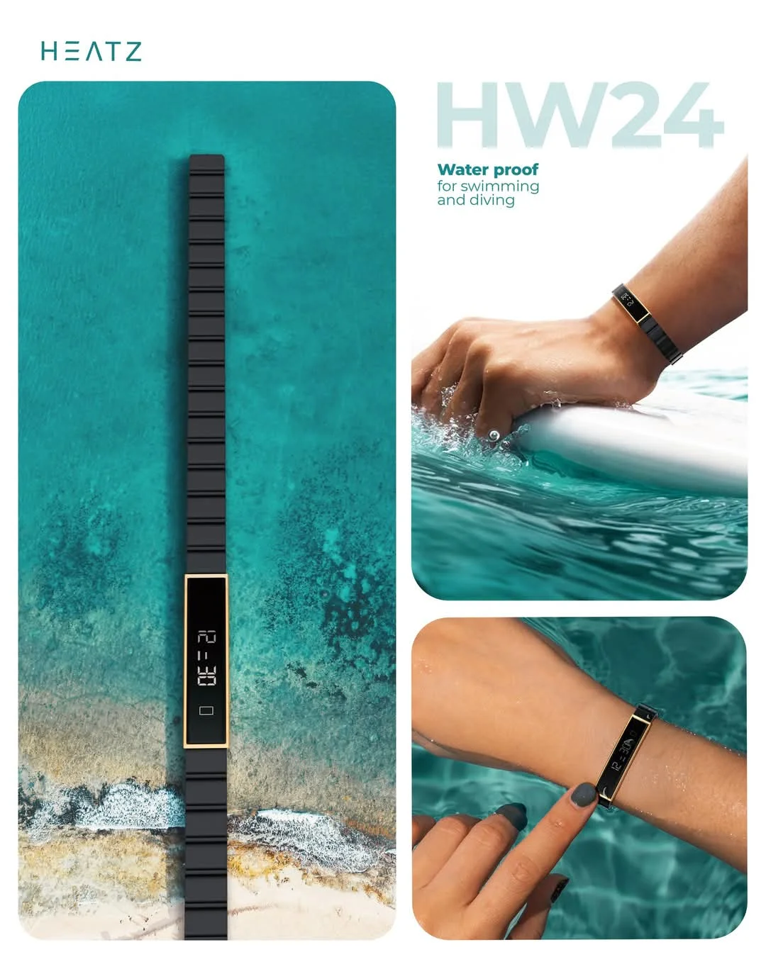 Smart Bracelet for Men and Women Android AMOLED Waterproof Fashion Sports Fitness Tracker Watch Sleep Stress Monitoring Health