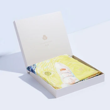 Custom Brand Design Digital Printing Silk Scarf 16MM 100% Silk Designed For Women