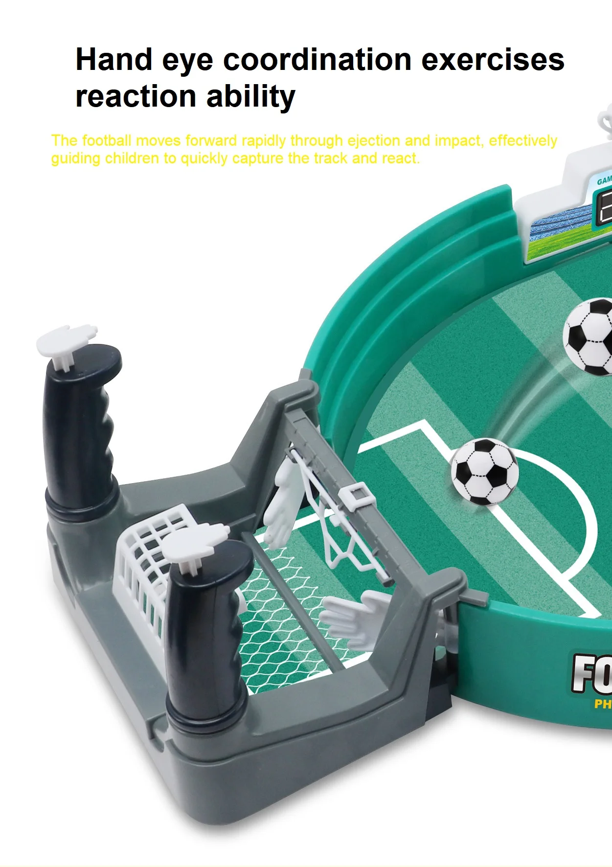 Mini Tabletop Desktop Football Toys Sports Interactive Toys for Parent-Child Puzzle Double Football Match Game Two Player Soccer