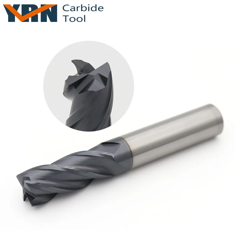 
 Factory Direct Sale AlTiN-coated Long Shank 35 Helix 4 Flute Square End Mills  