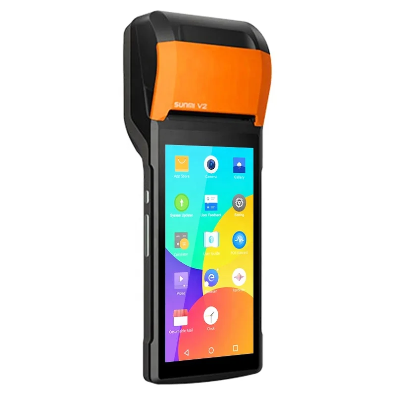 barcode pos system Android system POS terminal machine with barcode scanner and printer