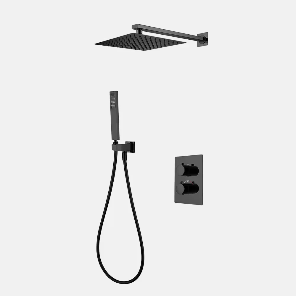 Hot Bath Shower System Hot And Cold Wall Mounted Rain Concealed Faucet Shower Set