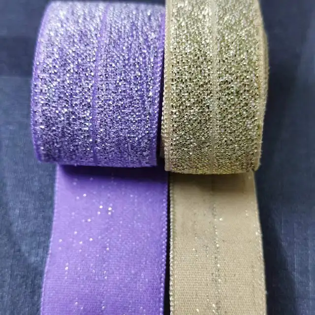High quality wholesale tape jacquard chiny gold elastic band for underwear clothes