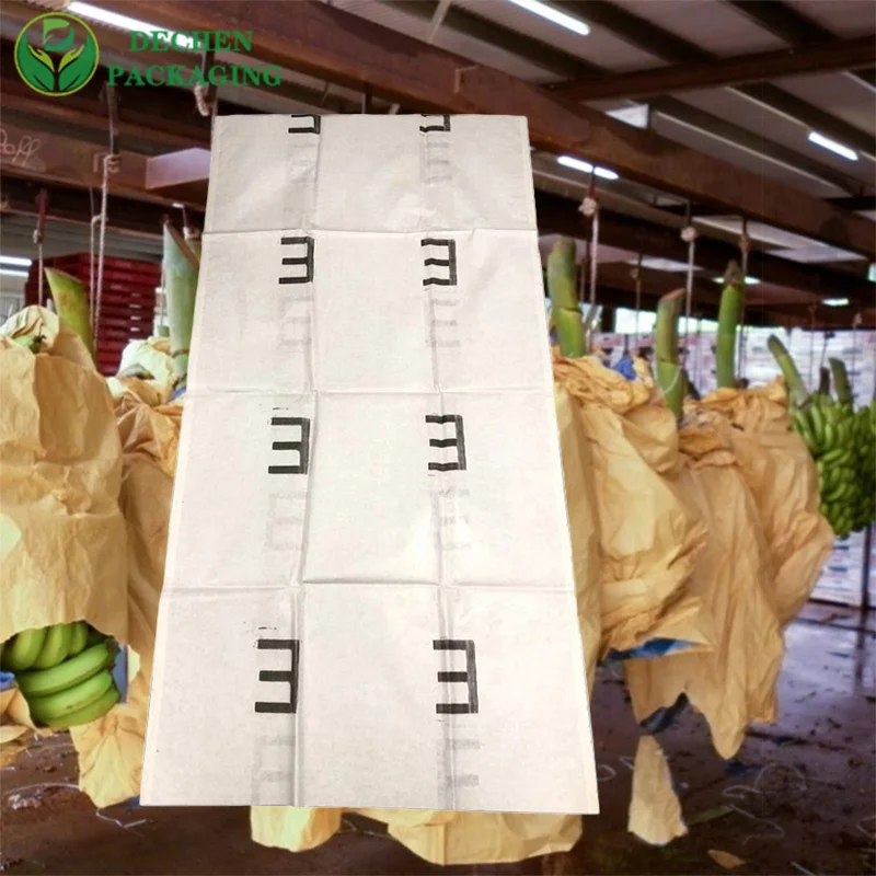 Sac en papier de protection à une seule couche de banane anti-drosophile blanche aux fruits