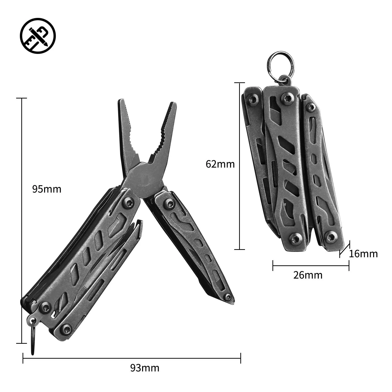 NexTool Stone Wash New Design 10 Functions Multi Functional Mini Pliers