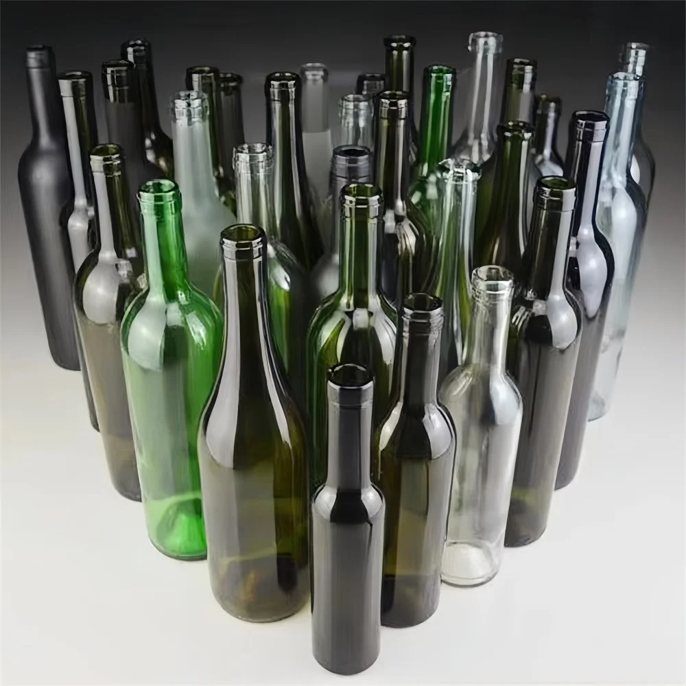 無料サンプル空のガラスワインボトル750 Mlキャップ付きウイスキー5cl