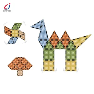 Chengji High Quality Magnetic Tiles Diy 3d Colorful Construction Gemmic Magnetic Tiles Building Blocks for Kids