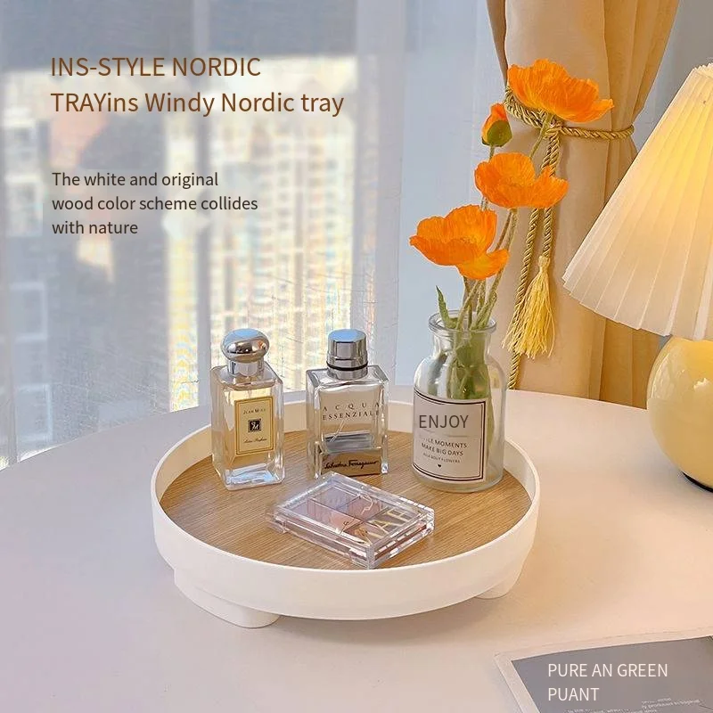 Rotating tray desktop clutter storage box wind Aromatherapy dressing table Cosmetics storage box porch key storage tray manufacture