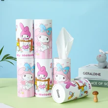 Factory Best Selling stock cartoon cute car cylinder tissue box for car 2 ply Bamboo pulp paper tube car facial tissue box