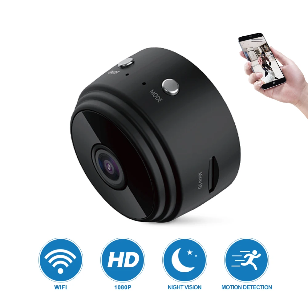 A9 HD 1080p Magnetic WiFi Mini Wireless Night Vision Camera Built in  Rechargeable Battery