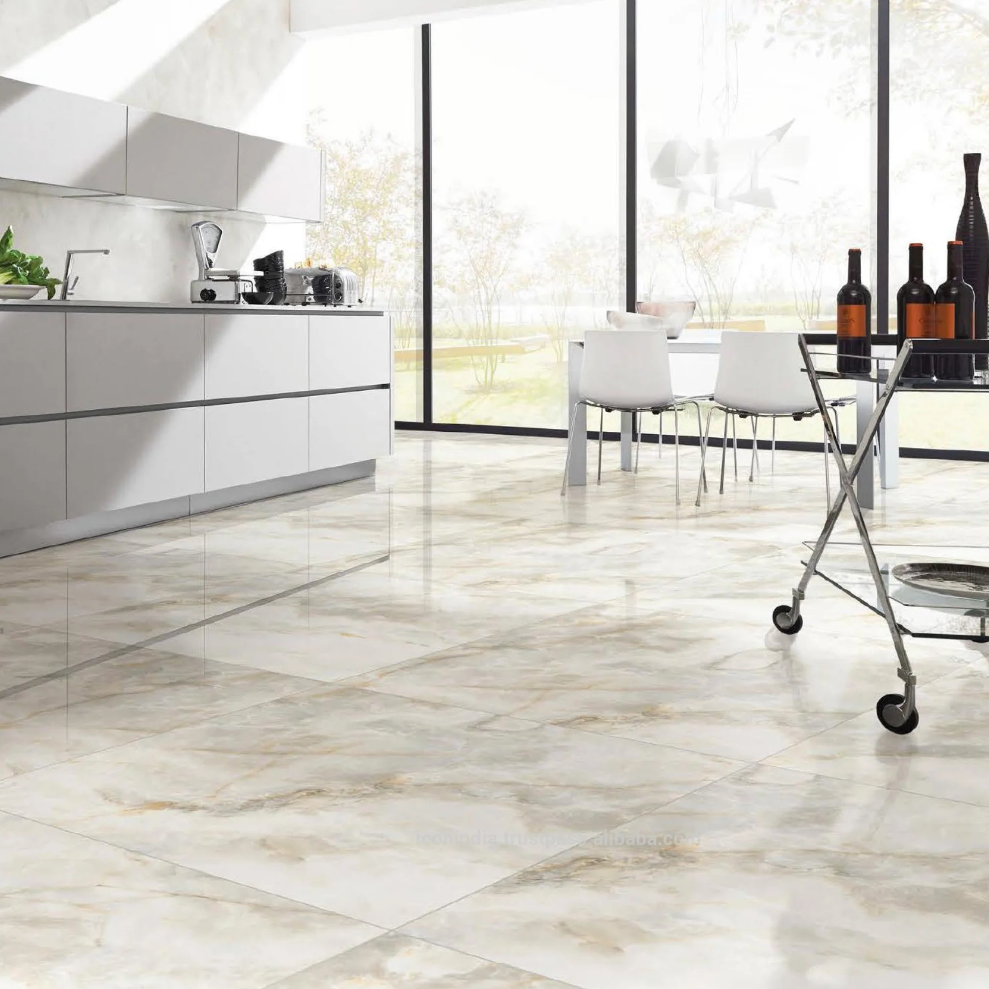 light color floor tiles