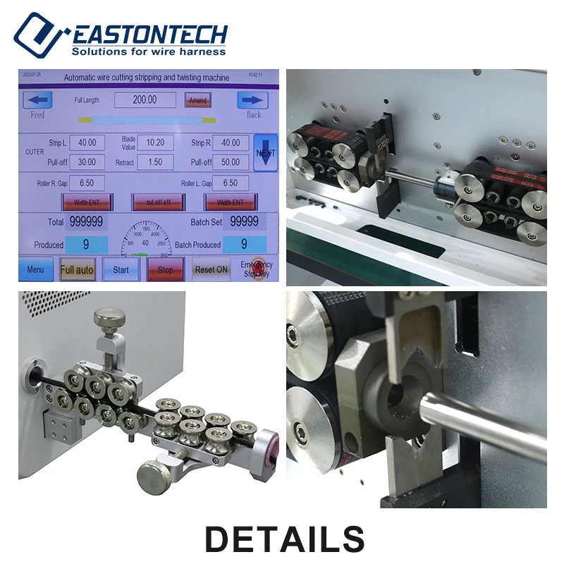 Full Automatic Stripper Machine EW-05H Stripping for PVC Wire Braided Cable Fiberglass Wire Cutting Cable Range 2.5-120 Mm2