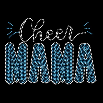 Wholesale High Quality Heat Transfer Decals for T shirts Cheer Mom Rhinestone Transfer