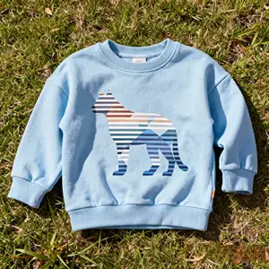 OEM ODM Children's Clothing Hooded Boys' Sweater Autumn Fashion for Handsome Big Boys Printed Fabric Pullover