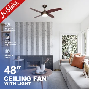 1stshin Ceiling Fan High Quality Low Noise Inverter MDF Wood Remote Led Ceiling Fan Light