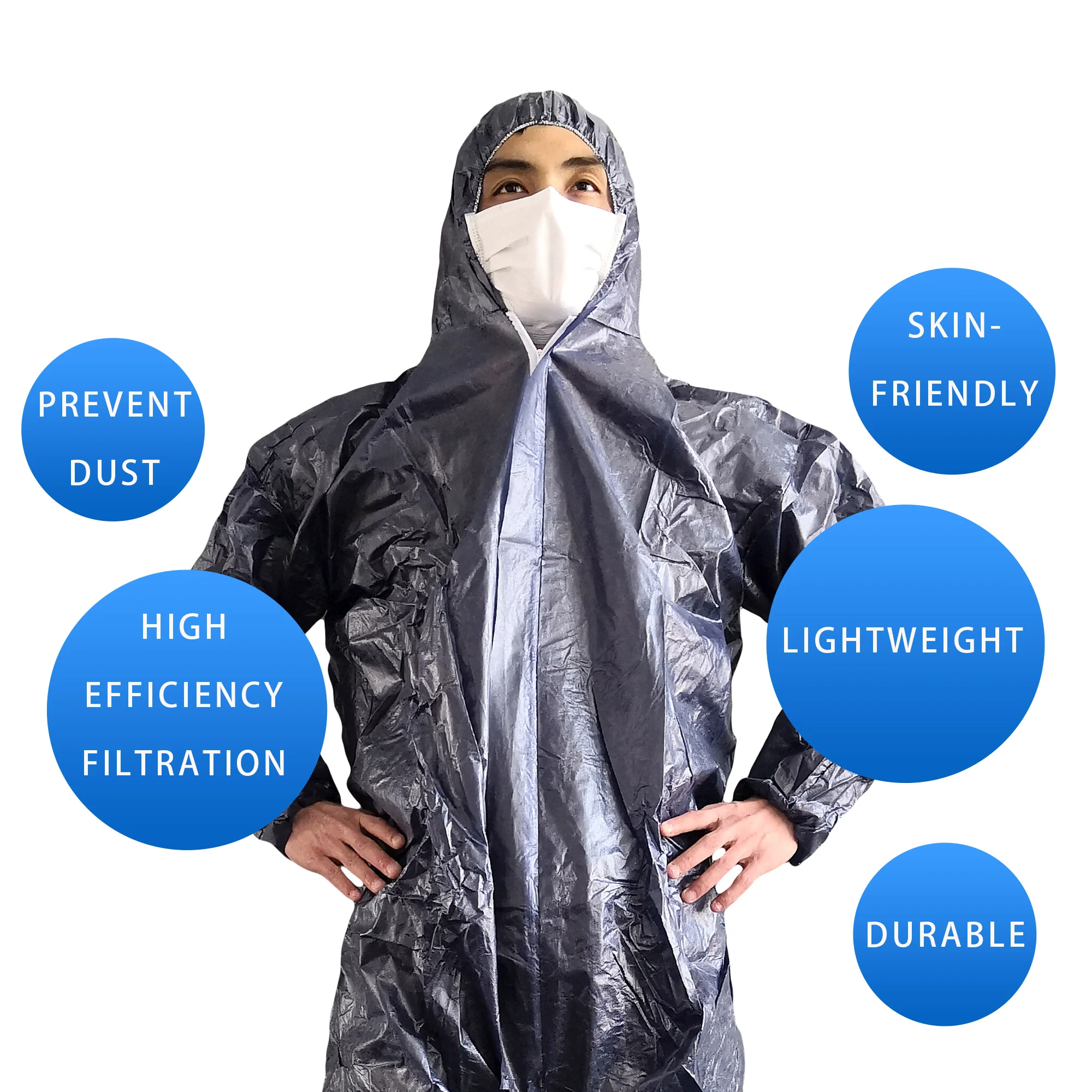 High Quality Disposable Sms/pp+pe Non Woven Gown Gown Work Wear Uniform