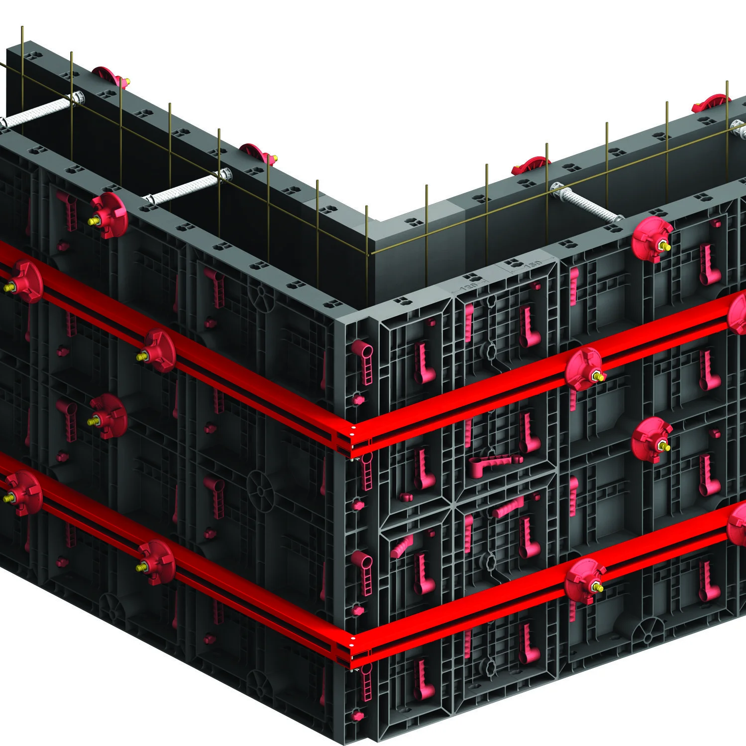 Circular Concrete Column Formwork Construction Plastic Adjustable for Building Project Plastic Formwork System