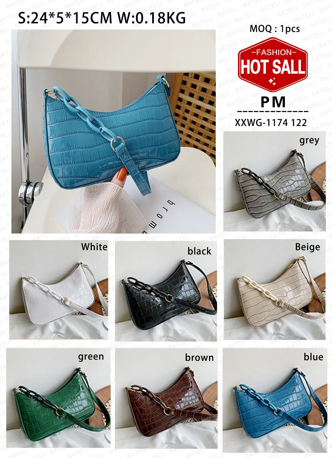 2023 New Arrival Leather With Zipper Purse Fashion Designer Shoulder