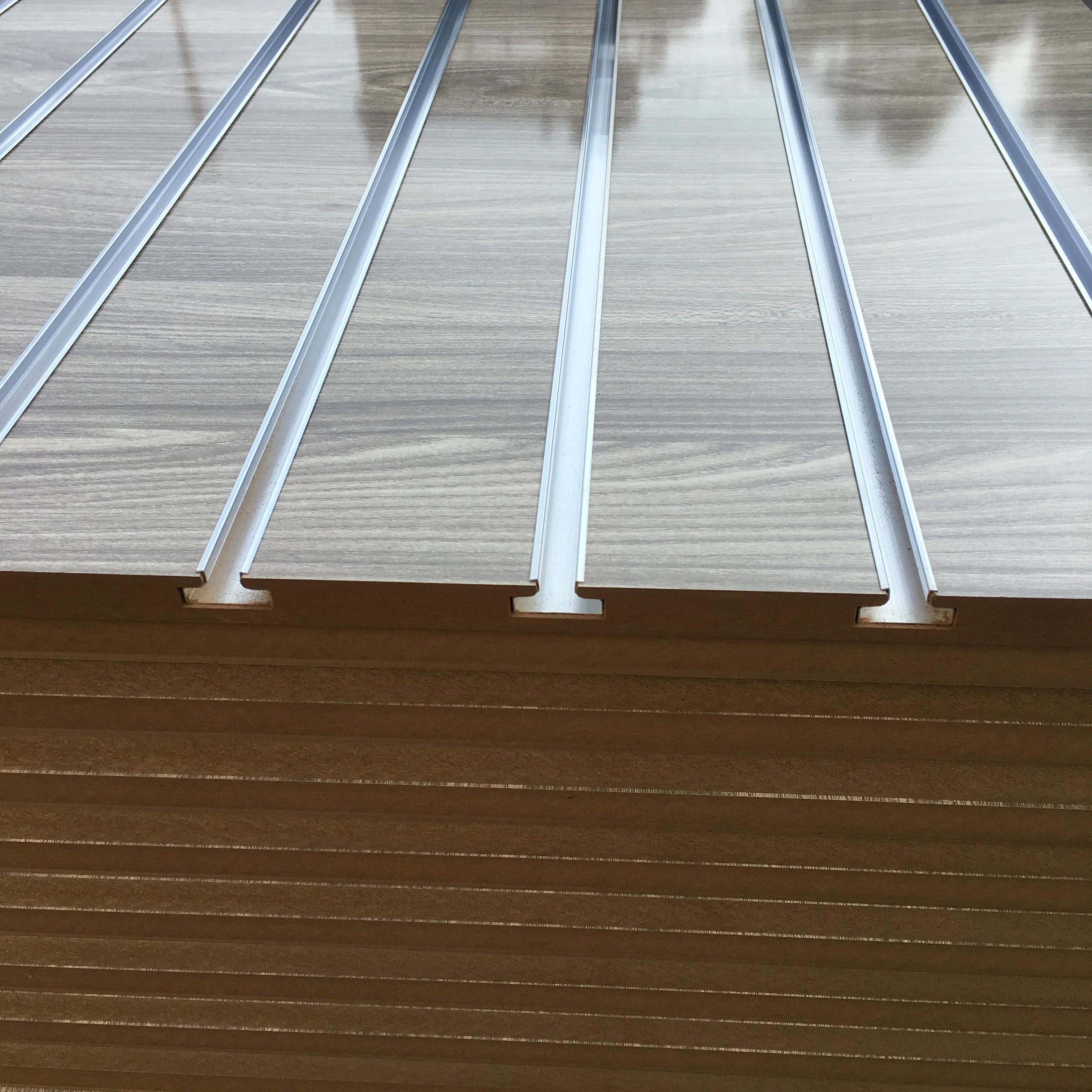 Mdf Display Free Standing Slatwall Slat Wall Panel Slatwall Slot Mdf