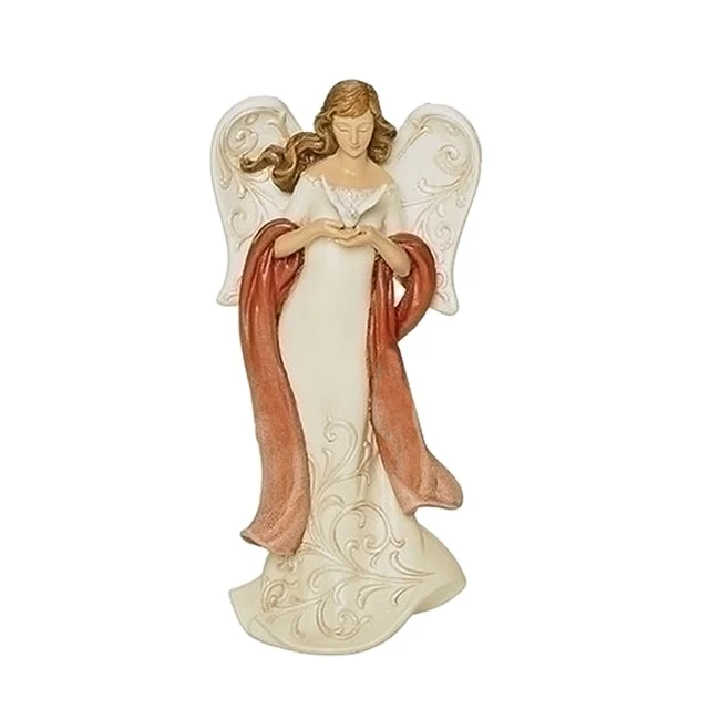 figura de ángel decorativa en resina, Venta al por mayor, Estatua elegante de dama, Artesanía religiosa