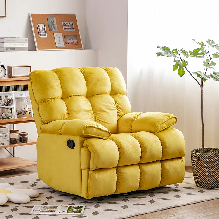 Multi-Functional Luxury Cloud Sofa Single Person Couch for Living Room Casual Reclining Rocking Chair Foldable for Dining