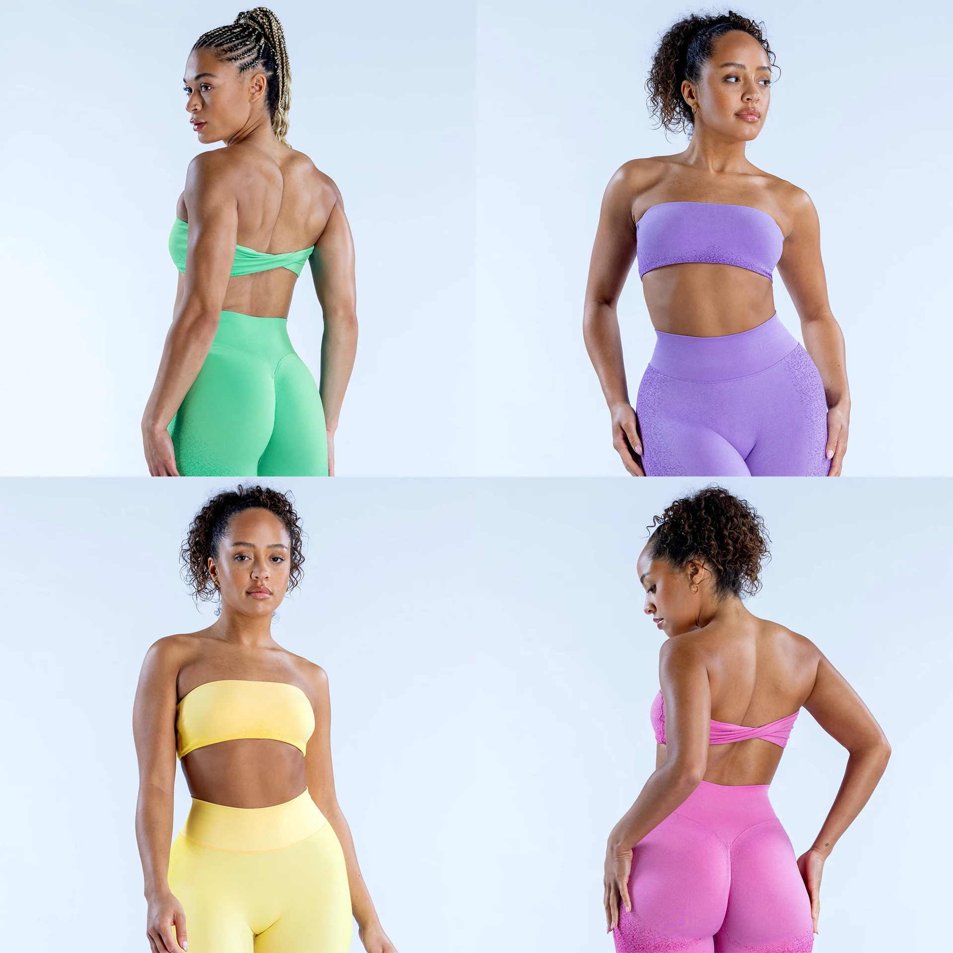 Ignite Bandeau Bra Workout Fitness Gym Custom High  Seamless Tube Crop Top Sports Yoga Bras for Women